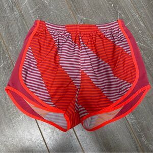 Nike Dri-Fit Tempo Running Shorts Lined Hidden Pocket Stripes Multicolor Medium